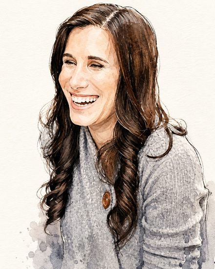 Watercolor portrait of Nicole Hoglund